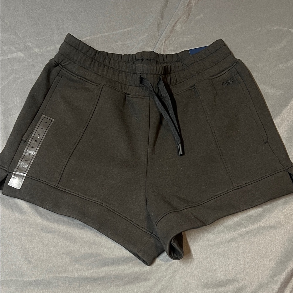 Girls DSG Black sport fleece mid rise shorts